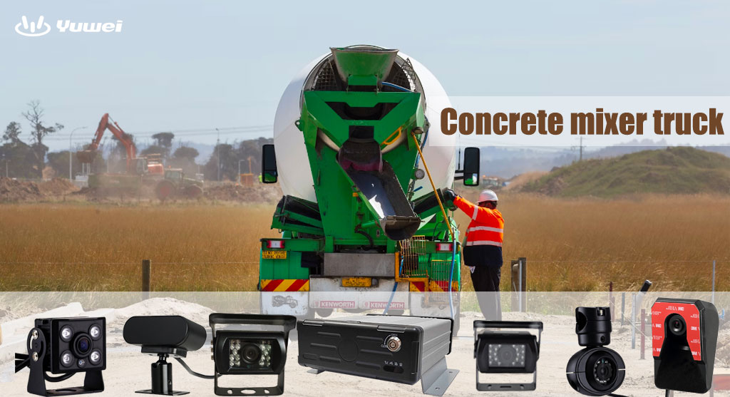 Concrete mixer truck camera system