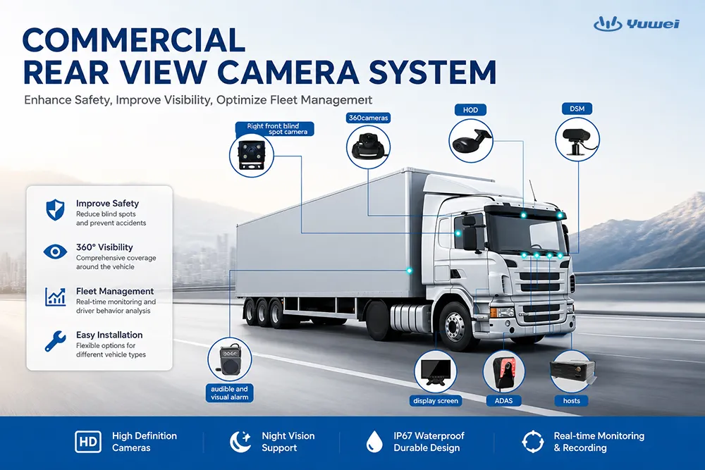 Semi Truck Dual Cameras Front Back and Sides
