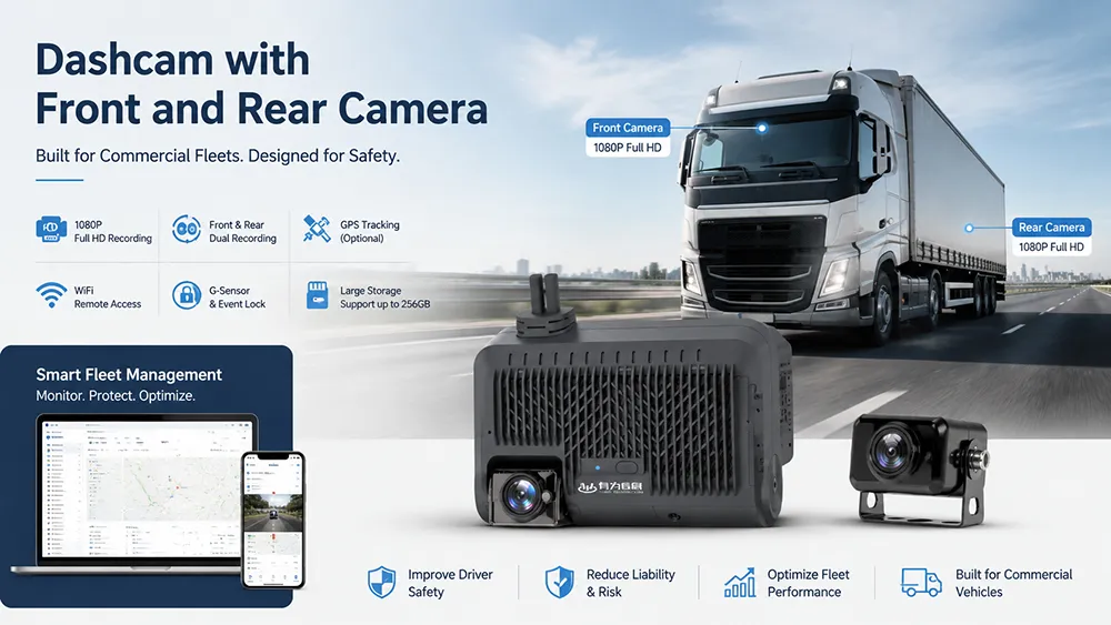 Dashcam with Front and Rear Camera 2026