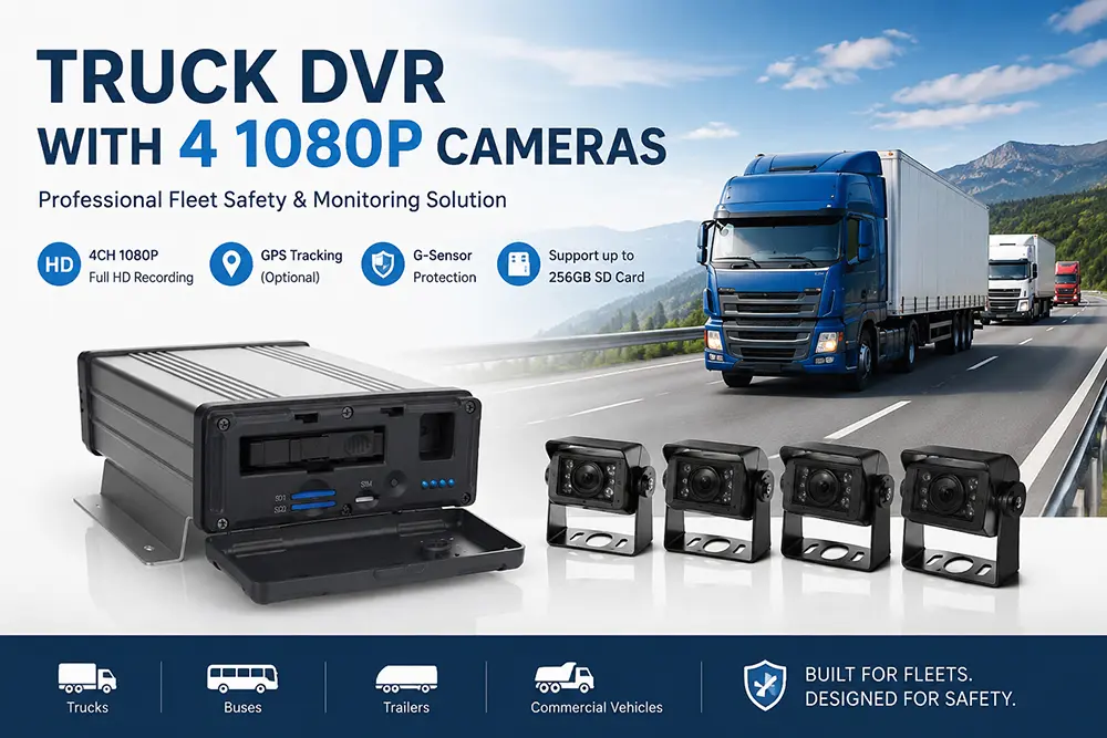 Truck DVR with 4 1080P Cameras 2026