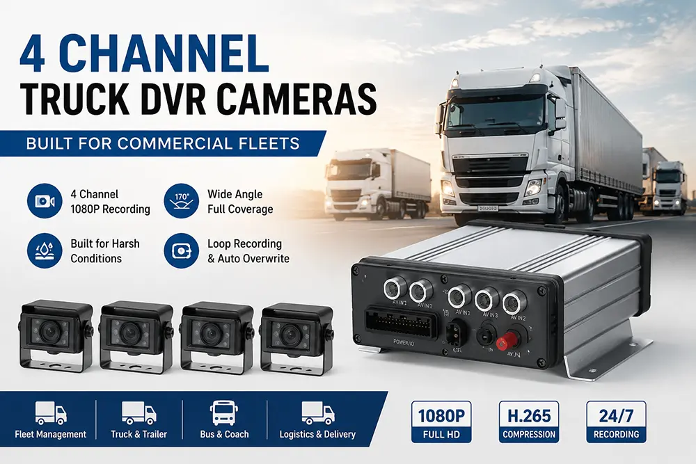 1080p DVR 4 Channel Truck Cameras 2026