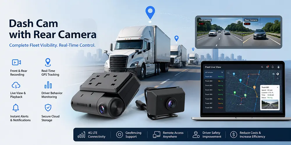Fleet Dash Cam with Rear Camera 2026