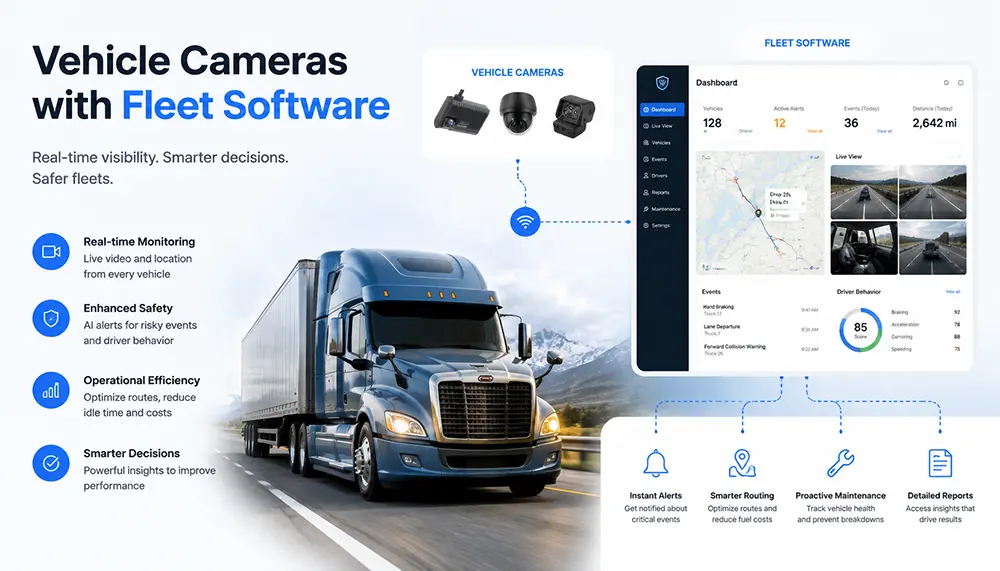Vehicle Cameras with Fleet Software