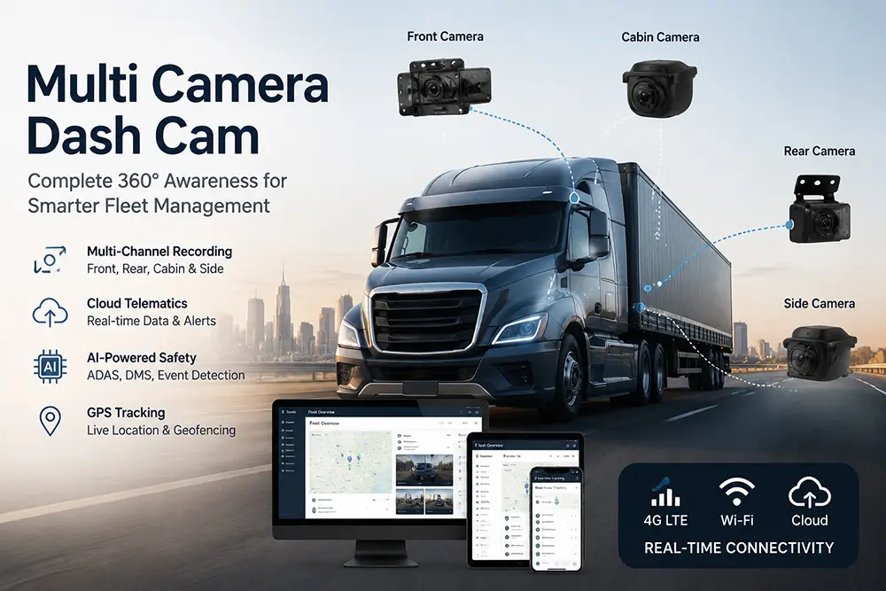 Multi Camera Dash Cam for Trucks