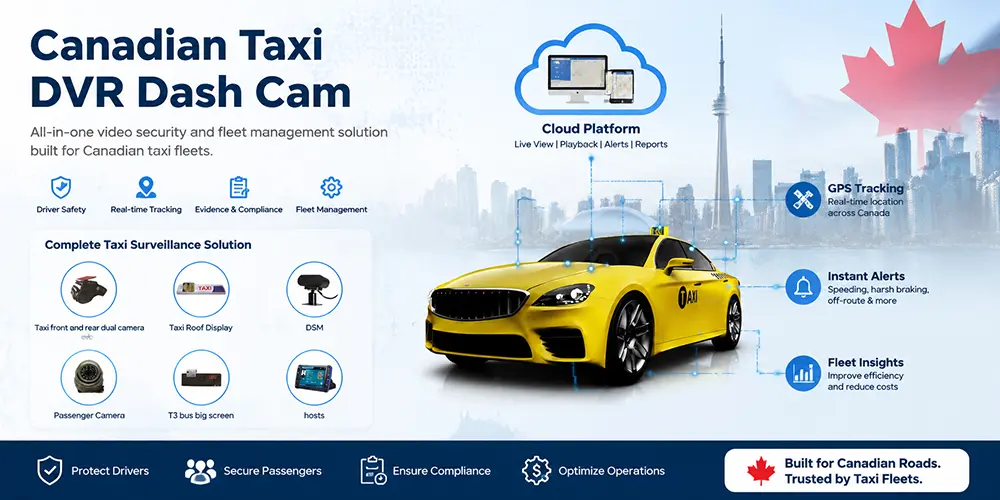 Canadian Taxi DVR Dash Cam System