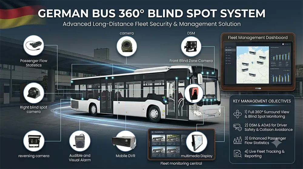 360° Blind Spot Vision Installation for German Bus