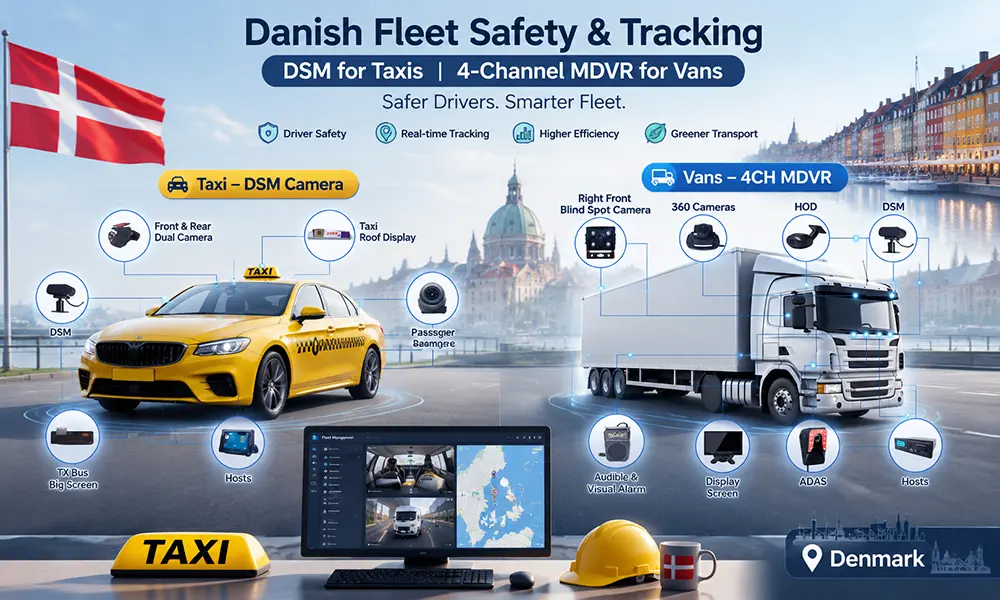 Taxis & Vans DSM Camera + 4 Channel MDVR