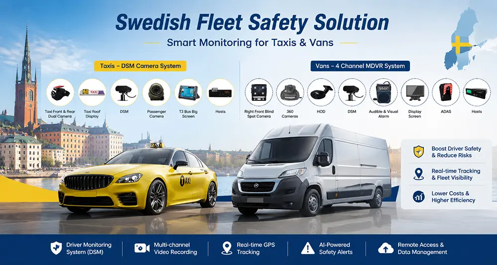 Swedish Taxis & Trucks DSM & 4 Channel MDVR