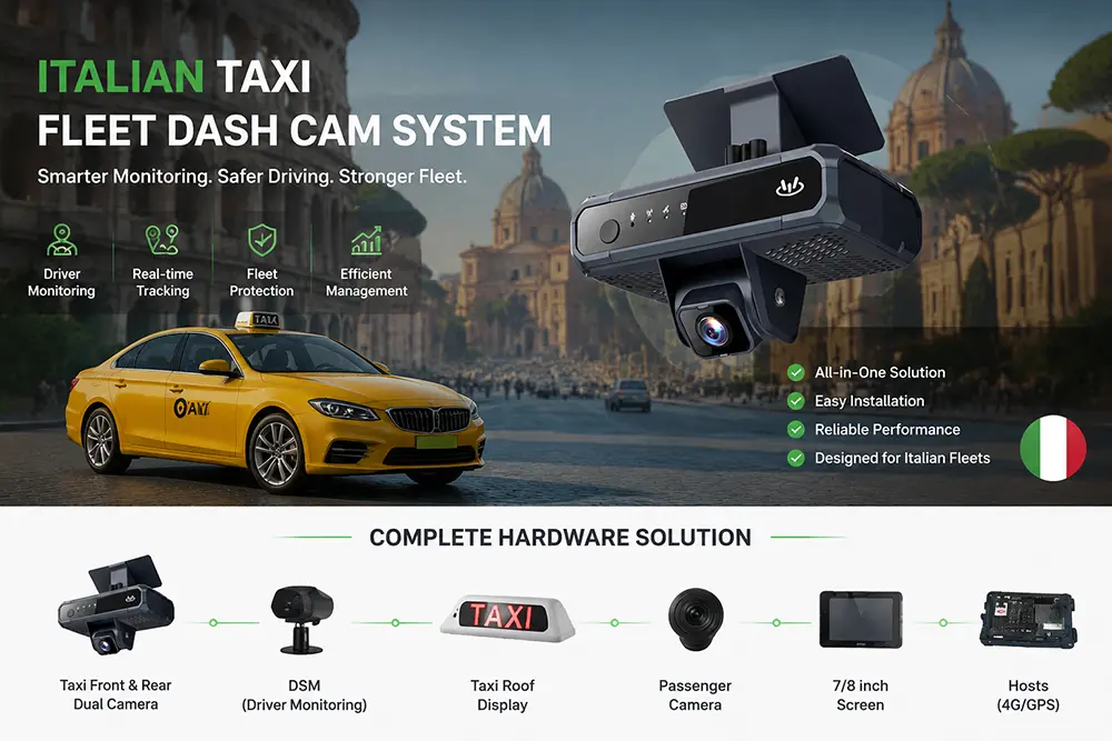 Italian Taxi DVR Dash Cam System