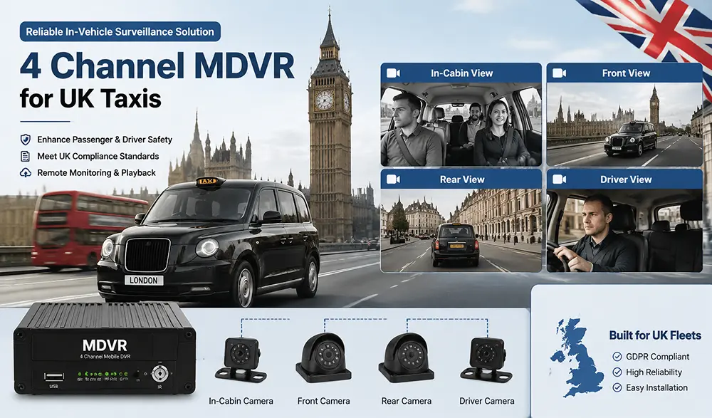 4 Channel MDVR for UK Taxis