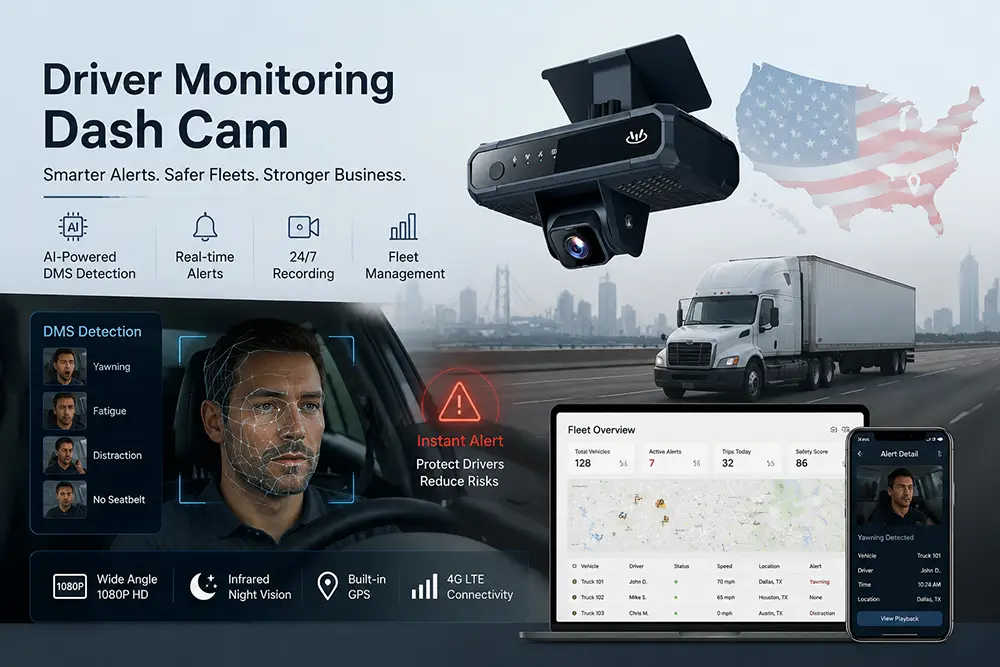 Dash Cam Pro 4G Fleet AI Driver Monitoring