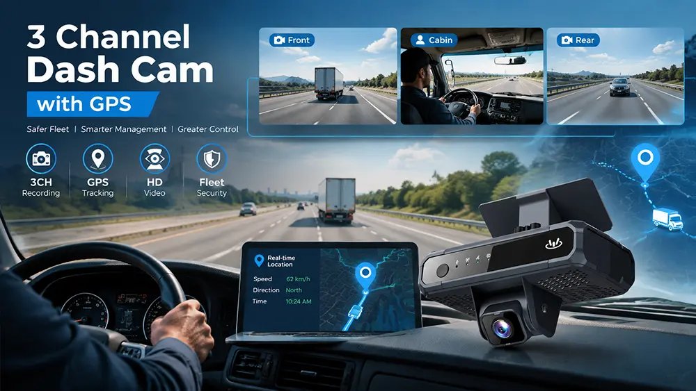 Best 3 Channel Dashcam with GPS