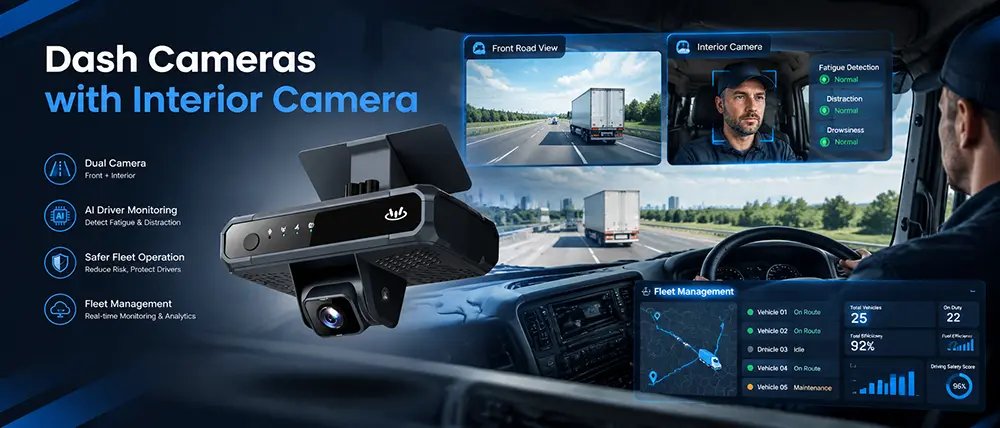 Dash Cam with an Interior Camera