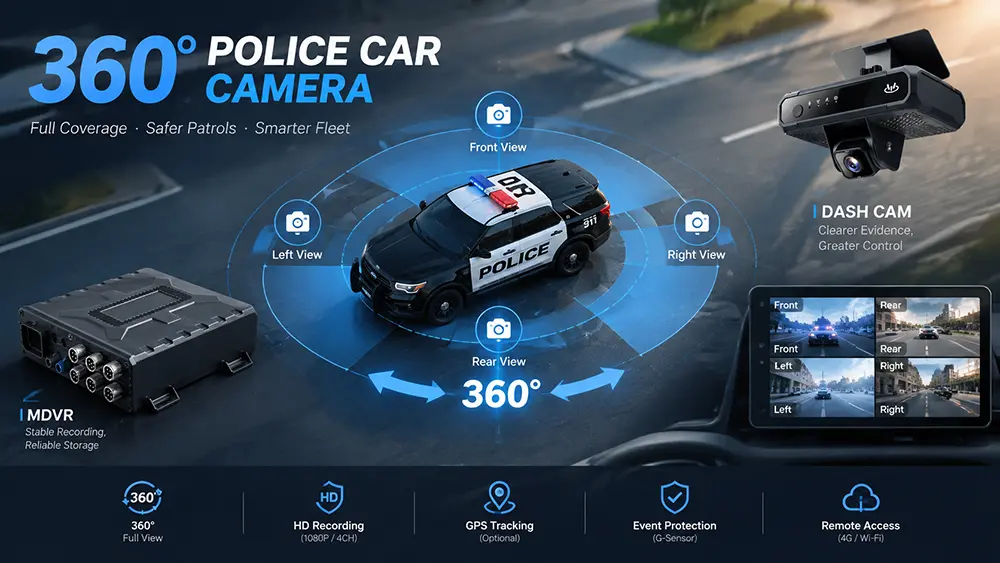 Cámara de 360 Grados para Patrulla Policial