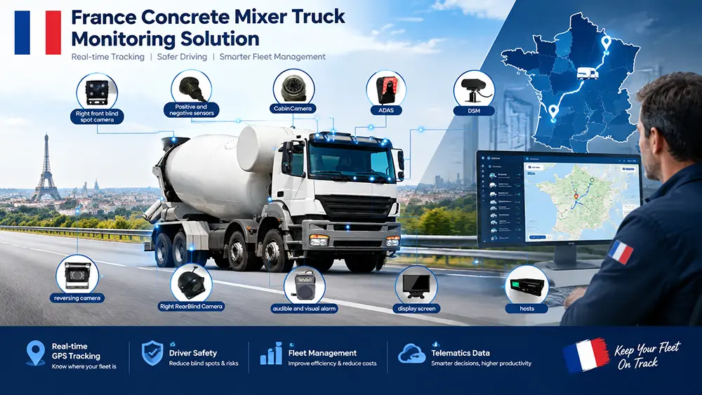 France Concrete Mixer Truck Monitoring Solution