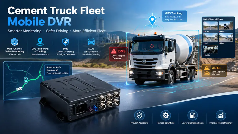 Cement Truck Fleet Mobile DVR