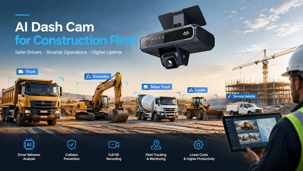 AI Dash Cam for Construction Fleet Tracking